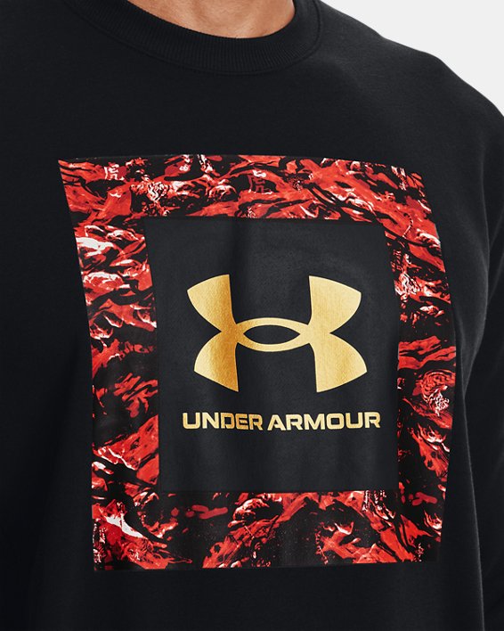 Men's UA Chinese New Year Rival Fleece Crew in Black image number 3